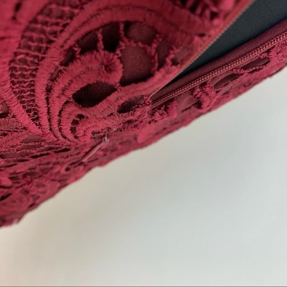 Dress The‎ Population Red Berry Lace Mini Dress S - Picture 14 of 16